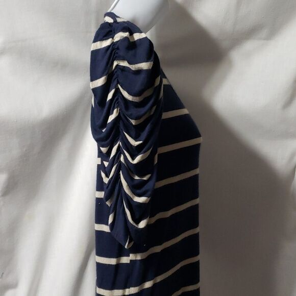MNG by Mango. Navy & Cream Strips Make-up This Super Top. Size M. - Picture 2 of 10